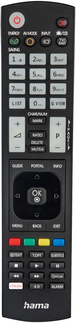 MANDO A DIST. HAMA 00221061  HOME TV P/LG